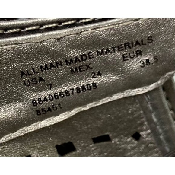 Mountain Sole Womens Chandler Mules Sandals Metallic Cutout Buckle Mid Heel 7 - Picture 9 of 11